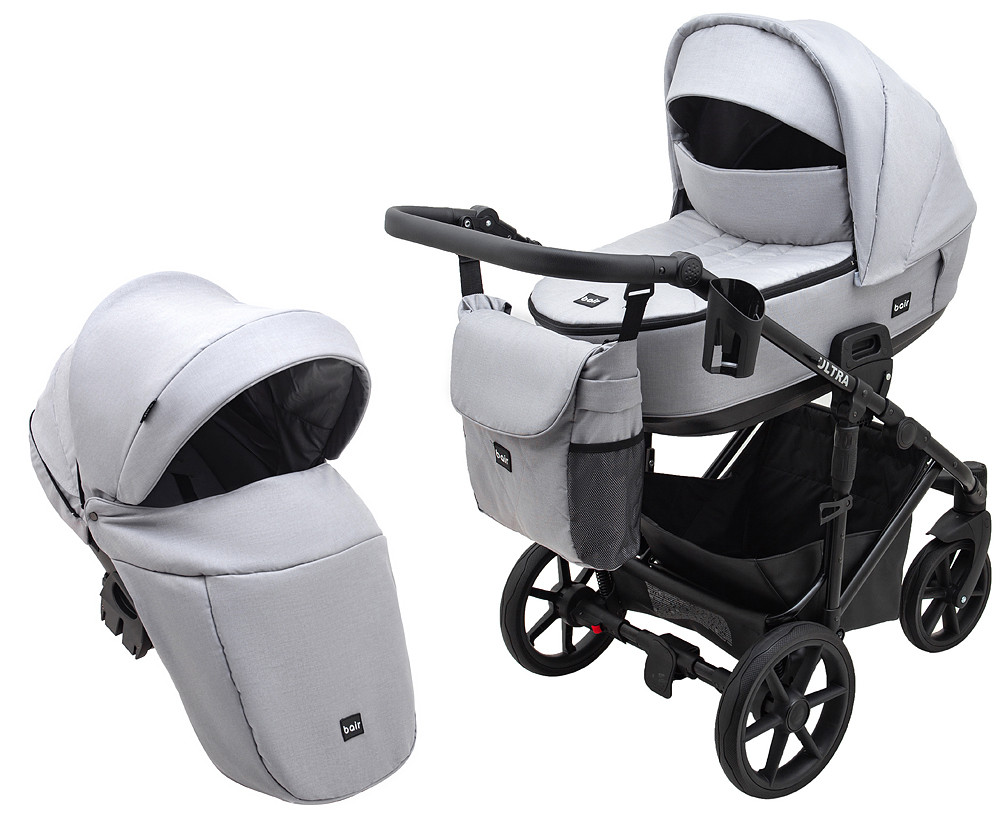 Коляска 2 в 1 Bair Ultra Soft U-218 сірий, фото 1
