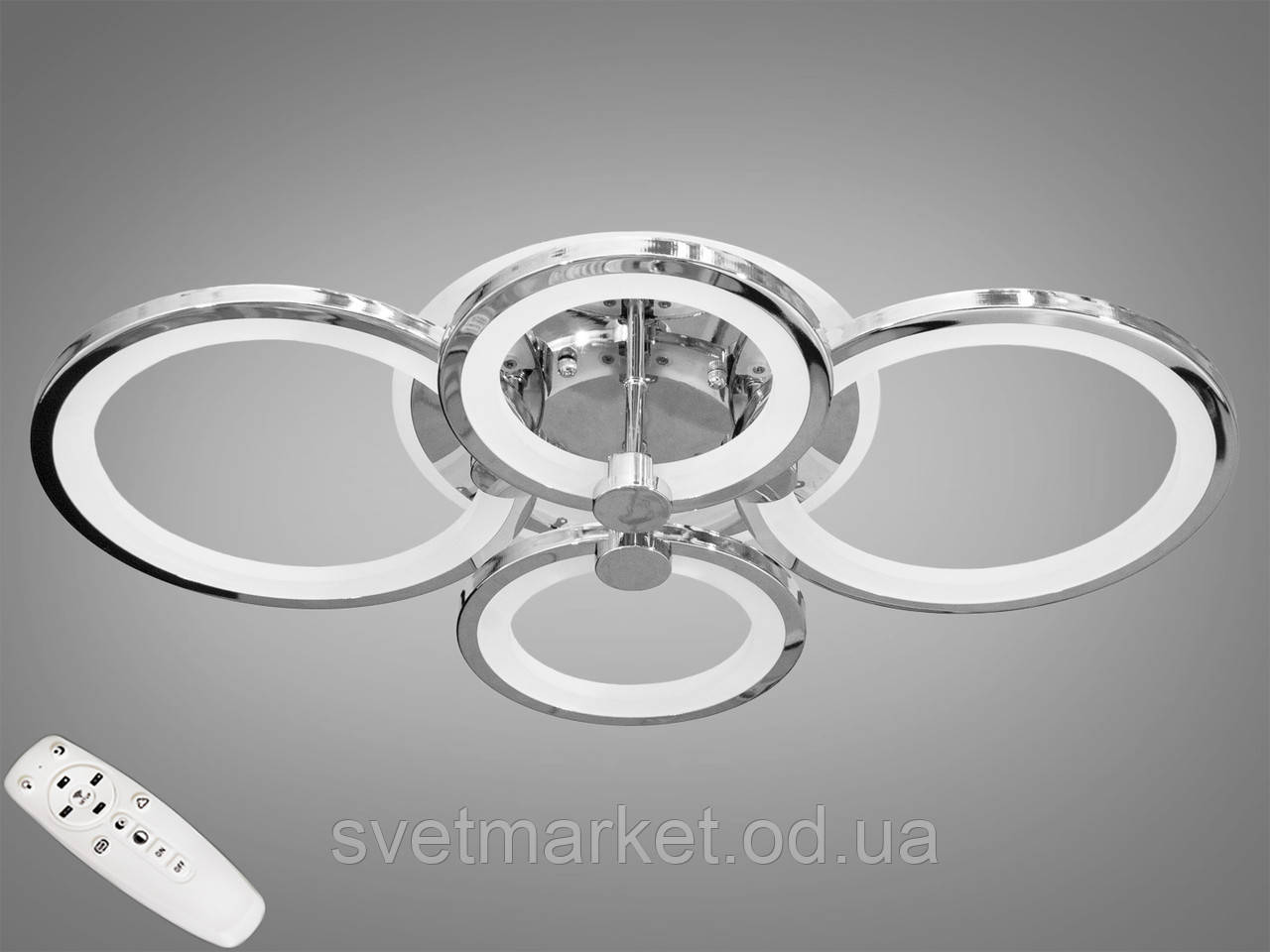 Стельова світлодіодна красива люстра 8022/4HR LED 3color dimmer, фото 1