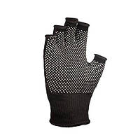 Перчатки DOLONI Трикотаж черные с ПВХ-рисунком без пальцев XL (10)
