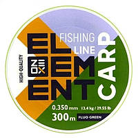 Леска на удилище, ZEOX Element Carp Fluo Green, 300м, сечение 0,350мм