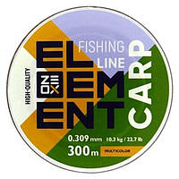 Леска для ловли рыбы, ZEOX Element Carp Multicolor, 300м, сечение 0,309мм