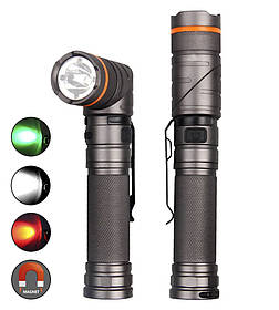 Багатофункціональний ліхтар COP 3F10 з магнітом та поворотною головкою Grey