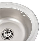 Кухонна мийка з нержавіючої сталі Platinum ДЕКОР 450 (0,6/170 мм), фото 3