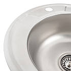 Кухонна мийка з нержавіючої сталі Platinum ДЕКОР 450 (0,6/170 мм), фото 5