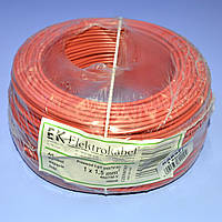 Провод монтажный медный LgY 1*1,5мм.кв H07V-K Elektrokabel красный KAB0870 / бухта 100м
