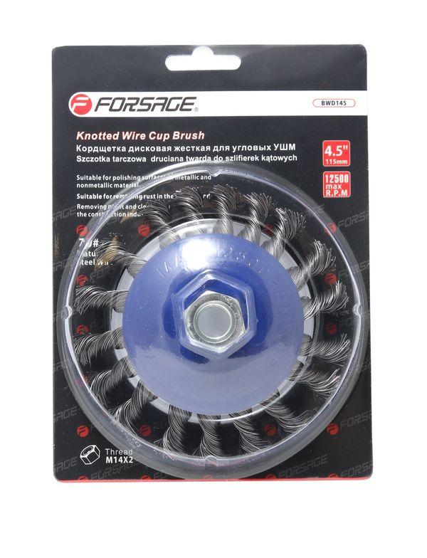 Кордщітка дискова "покращена" сталева вита для ВШМ 115мм, в блістері