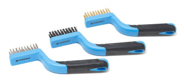 Набор щеток-мини по металлу в пластиковом корпусе с прорез. Рукоятками ...