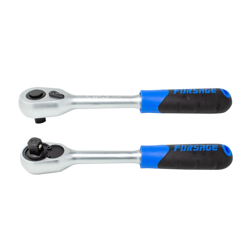 Тріскачка 1/2'' (45зуб.) реверсивна з гумовою ручкою (L-250мм)