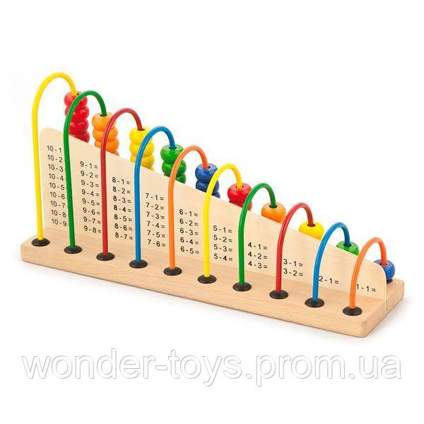 Деревянные Счеты Viga Toys с Примерами (50022) — Купить Недорого на ...