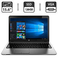 Ноутбук HP ProBook 450 G1 /15.6"/Core i5 2 ядра 2.5GHz/4GB DDR3 / 120 GB SSD / Intel HD Graphics 4600 / WebCam