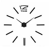 Великі настінні 3D-годинник Diy Clock 70-150 см Чорний 001