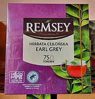 Чай чёрный цейлонский Remsey Earl Grey с бергамотом 75 шт. 150 грамм