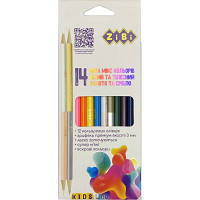 Карандаши цветные ZiBi трехгранные 14 цветов (ZB.2440) - Топ Продаж!