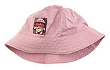 Панама дитяча 50-й розмір бавовна для дівчинки панамка головні убори рожевий (ПД182), фото 3