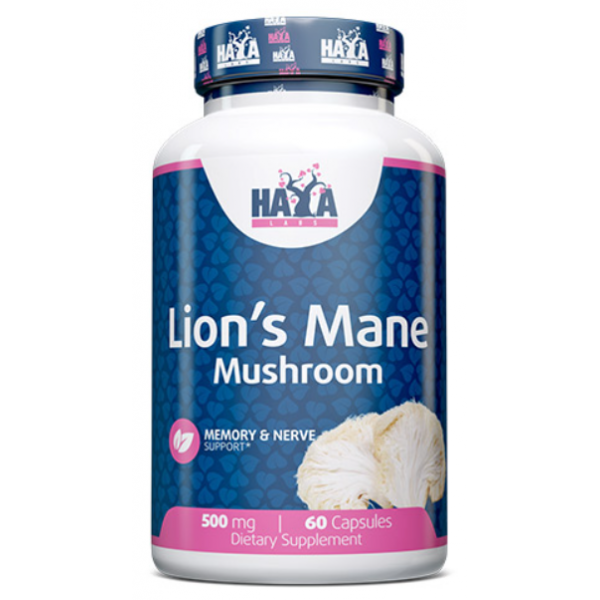 Харчова добавка Haya Labs Lion's Mane Mushroom 500 мг 60 капсул