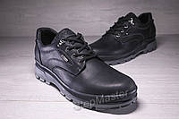 Спортивные кожаные туфли Waterproof Nubuck Black