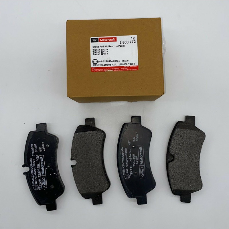 Колодки гальмівні задні Ford: Transit Custom, Tourneo Custom з 2012 2.0 / 2.2TDCi, 2600772