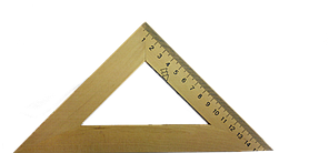 Трикутник дерев'яний 45 градусів 15 см