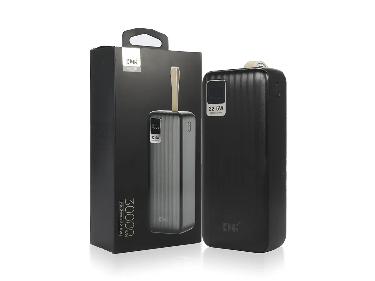 Зовнішній акумулятор (power bank) 30000мАг 22,5Вт KP KPG-310 30шт 7205