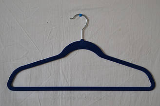 Вішалка оксамит синій 24x45 см