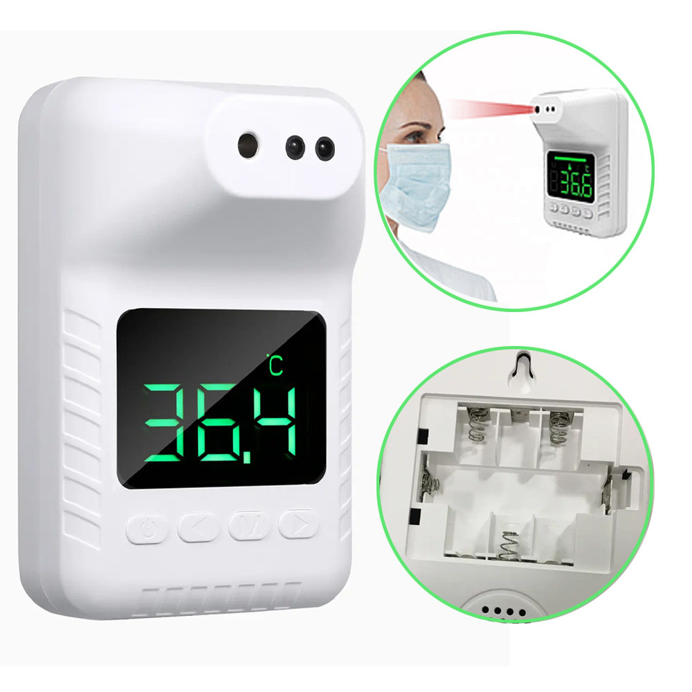 Стаціонарний безконтактний термометр HG 02 / Автоматичний термометр із голосовим повідомленням та дисплеєм, фото 1