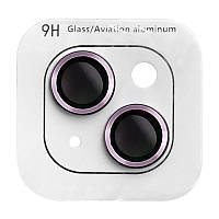 Захисне скло Metal Classic на камеру (в упак.) для Apple iPhone 14 (6.1") / 14 Plus (6.7") (Фіолетовий /