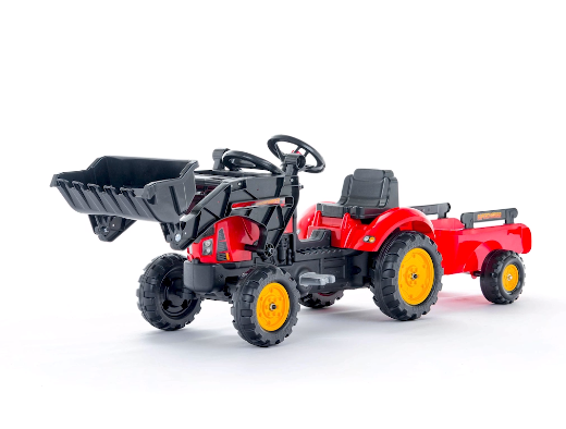 Трактор педальний із причепом і ковшем FALK Supercharger Франція 2030M, фото 1