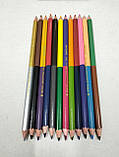 Олівці кольорові Пегашка, 12 олівців, 24 кольори (двосторонні), ТМ Marco (1011-12), фото 2