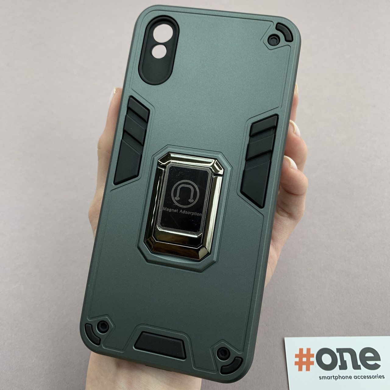 Чохол для Xiaomi Redmi 9A протиударний чохол з магнітною пластиною на сяомі редмі 9а зелений c6u