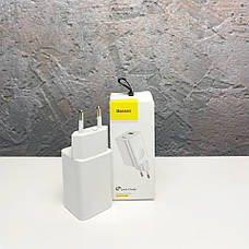 Зарядний пристрій (блок) для швидкої зарядки телефону Baseus Quick Charge 24 Вт Білий (CCALL-BX02), фото 4