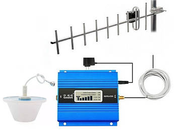 Підсилювач мобільного зв'язку Lintratek KW13A 900 МГц (комплект 10 дБ) + стельова антена Huawei