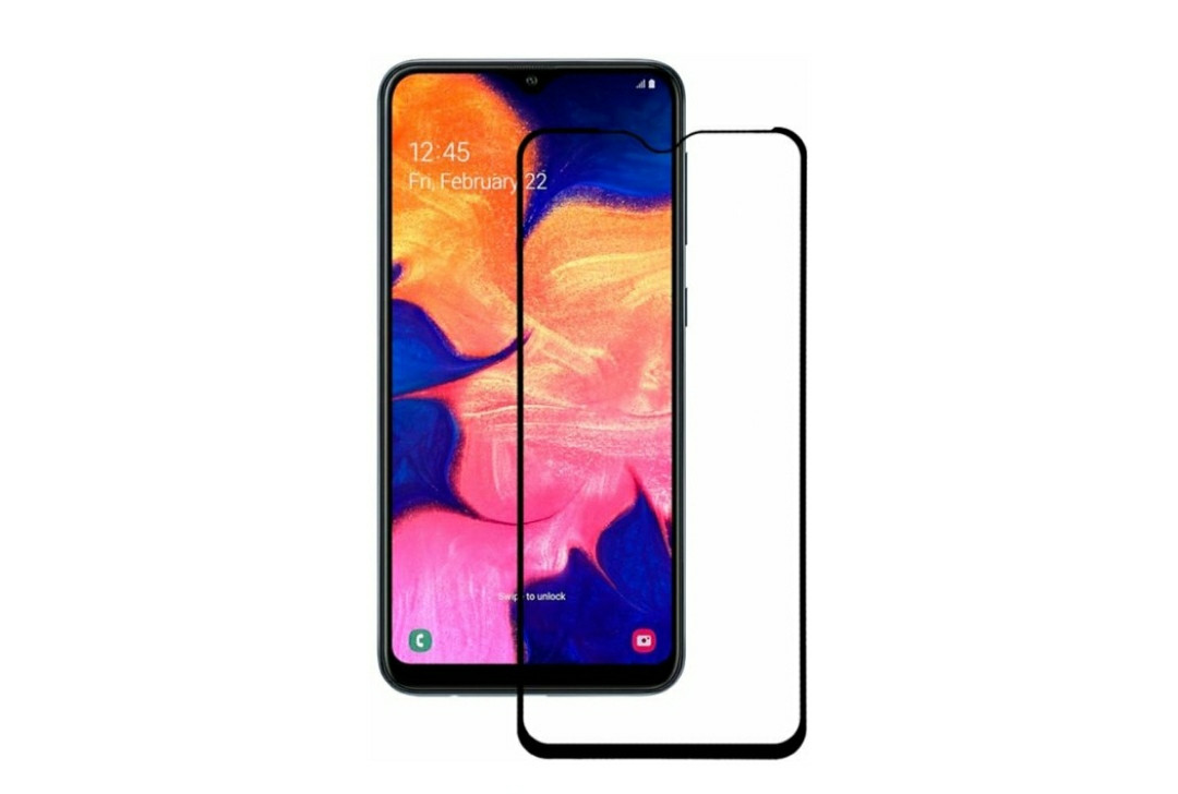 Загартоване захисне скло на Samsung Galaxy A10s (SM-A107) / Чорна рамка, фото 1