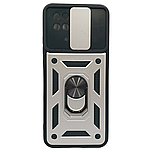 Накладка ударостійка з тримачем і захистом камери для Xiaomi Redmi 10C / Серебристий, фото 3