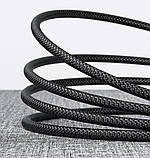 Магнітний кабель USLION 2 в 1 / Lightning (Iphone) - USB / 540 градусів / Круглий / 100 см. / Чорний, фото 10