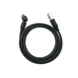 Магнітний кабель USLION 2 в 1 / Micro - USB / 540 градусів / Круглий / 100 см. / Чорний, фото 2