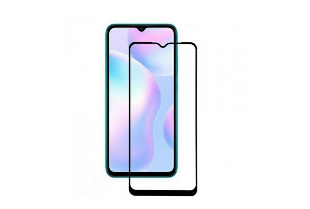 Загартоване захисне скло на Xiaomi Redmi 10A / Чорна рамка, фото 1