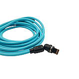 Магнітний кабель USLION 2 в 1 / Lightning (Iphone) - USB / 540 градусів / Круглий / 200 см. / Блакитний, фото 5