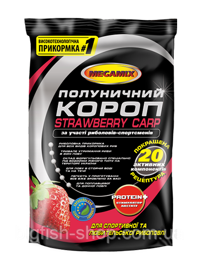Прикормка риболовна Megamix Карп Полуниця