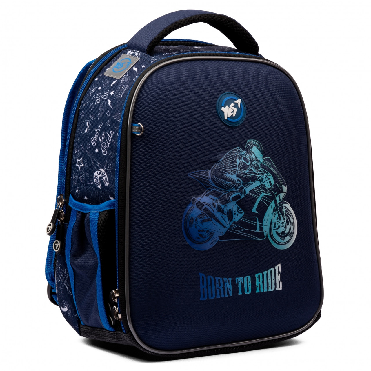 Шкільний каркасний рюкзак Yes синій 15 л
