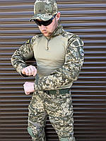 Костюм тактически летний военный Комплект: Убакс + штаны с наколенниками Пиксель ВСУ
