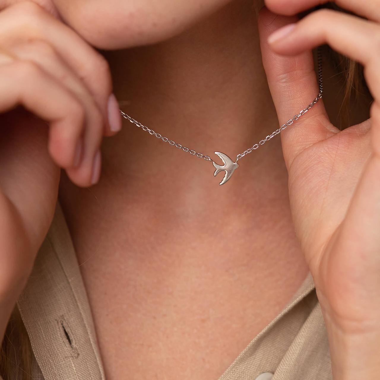 Срібне кольє "Ластівка" 1076-1 Zipexpert ZIPEXPERT, фото 1