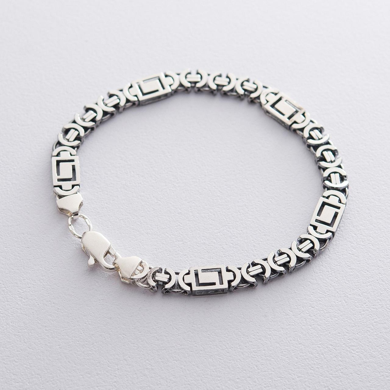 Чоловічий срібний браслет (Євро Версаче 
0.8 см) ч0217020