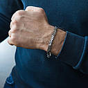 Чоловічий срібний браслет (Євро Версаче 
0.8 см) ч0217020, фото 2