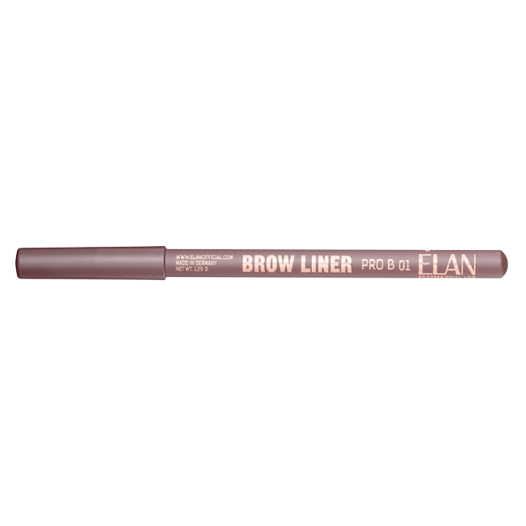 Олівець для брів пудровий ELAN Brow Liner PRO B 01 / medium brown