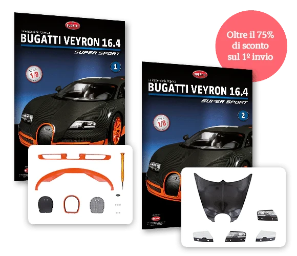 Bugatti Veyron №1 | Збірна модель в масштабі 1:8 | DeAgostini, фото 1