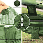 Гамак підвісний нейлоновий Туристичний із москітною сіткою для відпочинку на розмір 255 на 150 см Зелений, фото 5