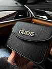 Жіноча сумка Гесс чорна Guess Black  штучна шкіра, фото 2