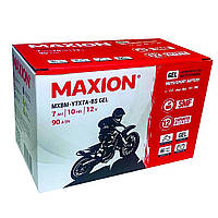 Мото акумулятор Maxion GEL 7Ah 90A 12V лівий плюс (+/-) (150х87х93) (MXBM-YTX7A-BS)