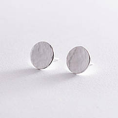 Срібні сережки-пусети "Сонячні зайчики" 
(Маленькі) 123041