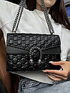 Жіноча сумка Гуччі чорна Gucci Black натуральна шкіра, фото 7